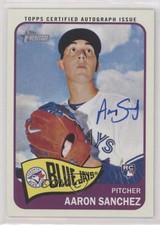 2014 Topps Heritage High Number Real One Auto Aaron Sanchez #ROA-AS Auto 0r4