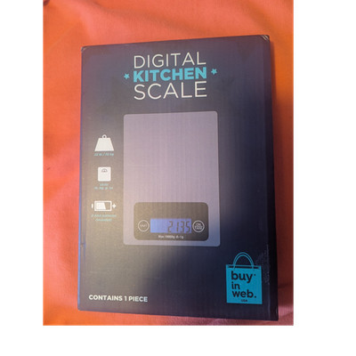 buy in web. Digital Kitchen Scale 22 lb/10 kg Glass Gray Tare Auto Shut Off