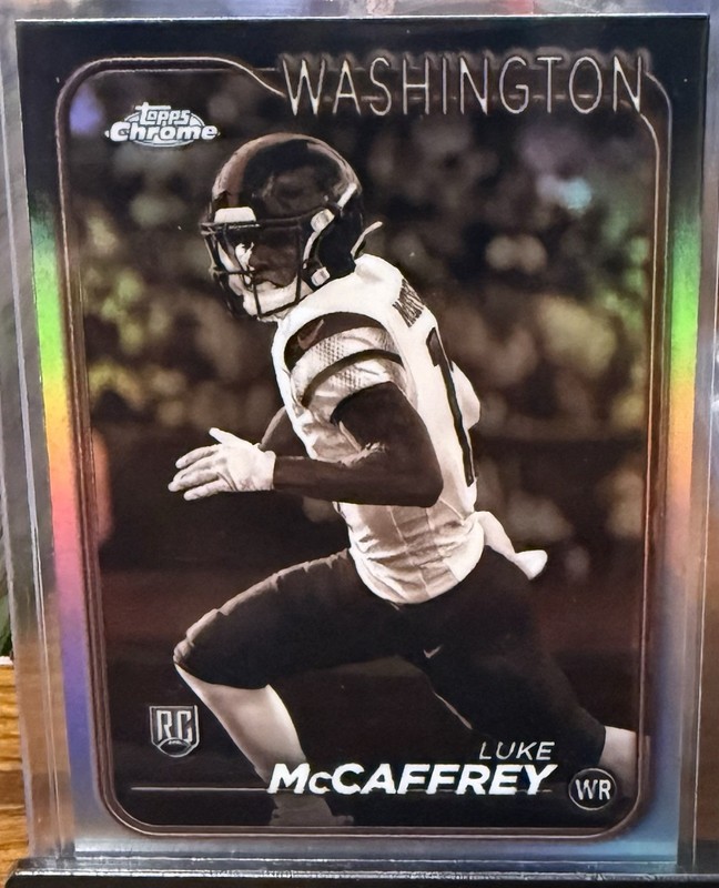 2024 Topps Chrome - Rookies Luke McCaffrey #244 Sepia Refractor (RC)