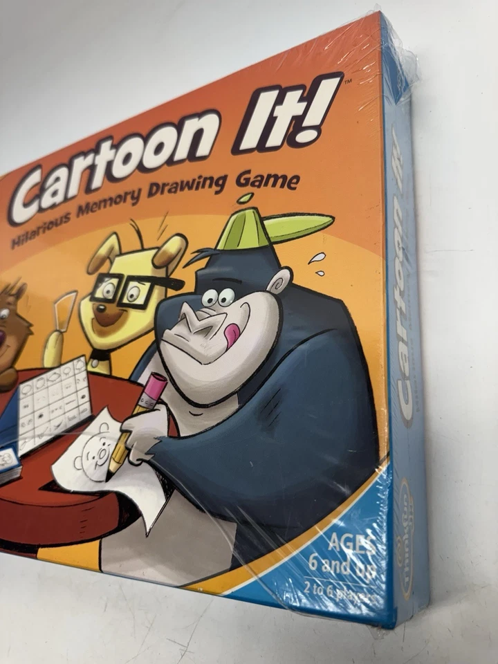 FACTORY SEALED NEW THINKFUL JR~ Cartoon it! - Hilarious Memory Drawing Game - Image 3 of 4