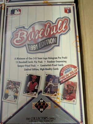 1991 Upper Deck Low Baseball Box Find The Nolan Find The Michael Jordan SP1