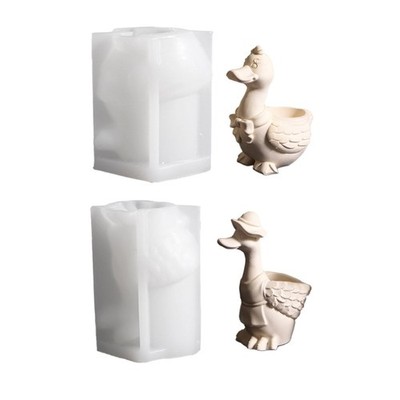 Duck Shape Silicone Planter Mold for Making Jewelry Boxes Planters and Gifts