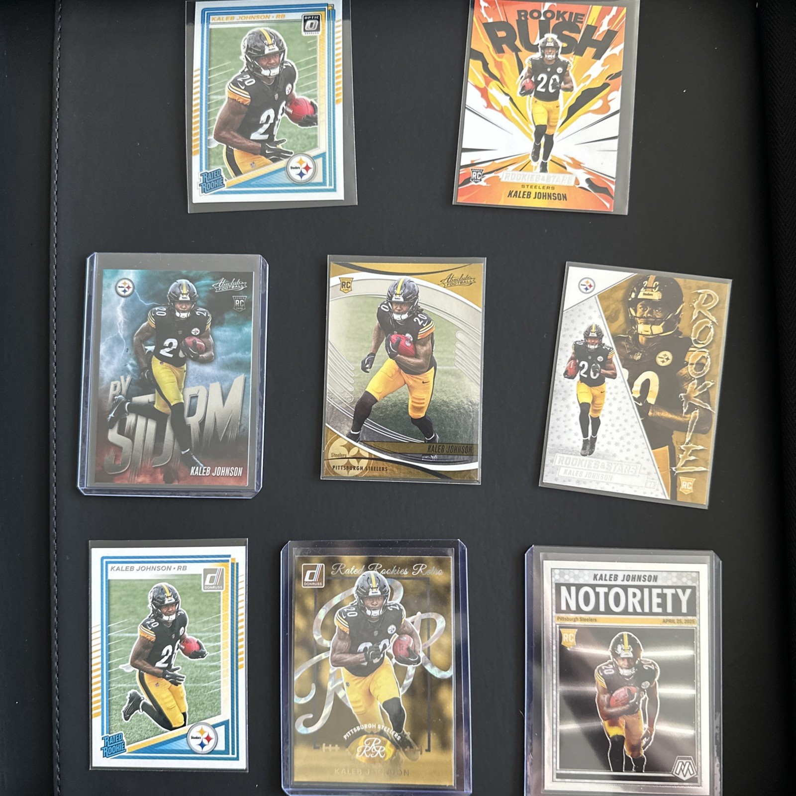 2025 Panini Steelers 8 Card Lot Kaleb Johnson RC