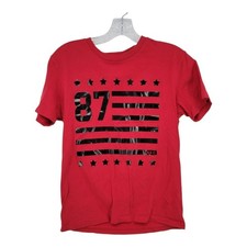 Aeropostale 87 Men's XS Red Flag Stars Stripes Graphic T-Shirt