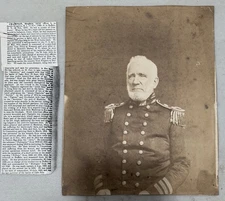 ID’d Known Naval Officer Stephen Champlin 8x10 Albumen Salt Photo