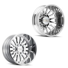 20x12 Cali 9110d Summit Pol 11-up Gm Dually Super Single Wheels 8 Lug Set Of 6