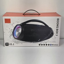 Booms Box 3 Party Bass Speaker V5.1 Wireless Portable Audio - NEW IN BOX