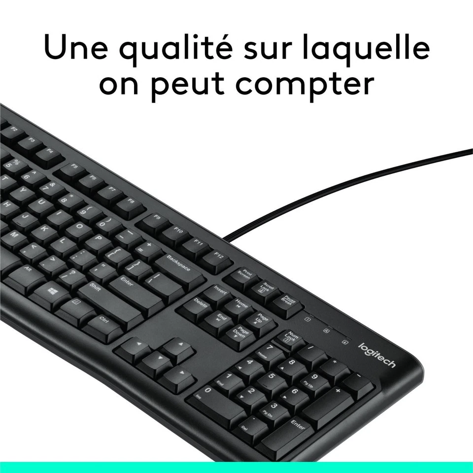 Clavier filaire LOGITECH K120 USB touches silencieuses - Photo 3/4