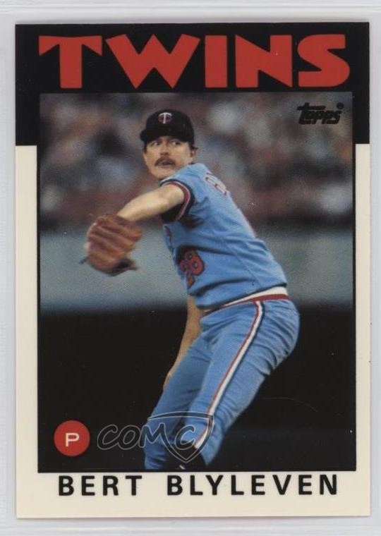 1986 Topps Collector's Edition (Tiffany) Bert Blyleven #445 HOF 0nr3