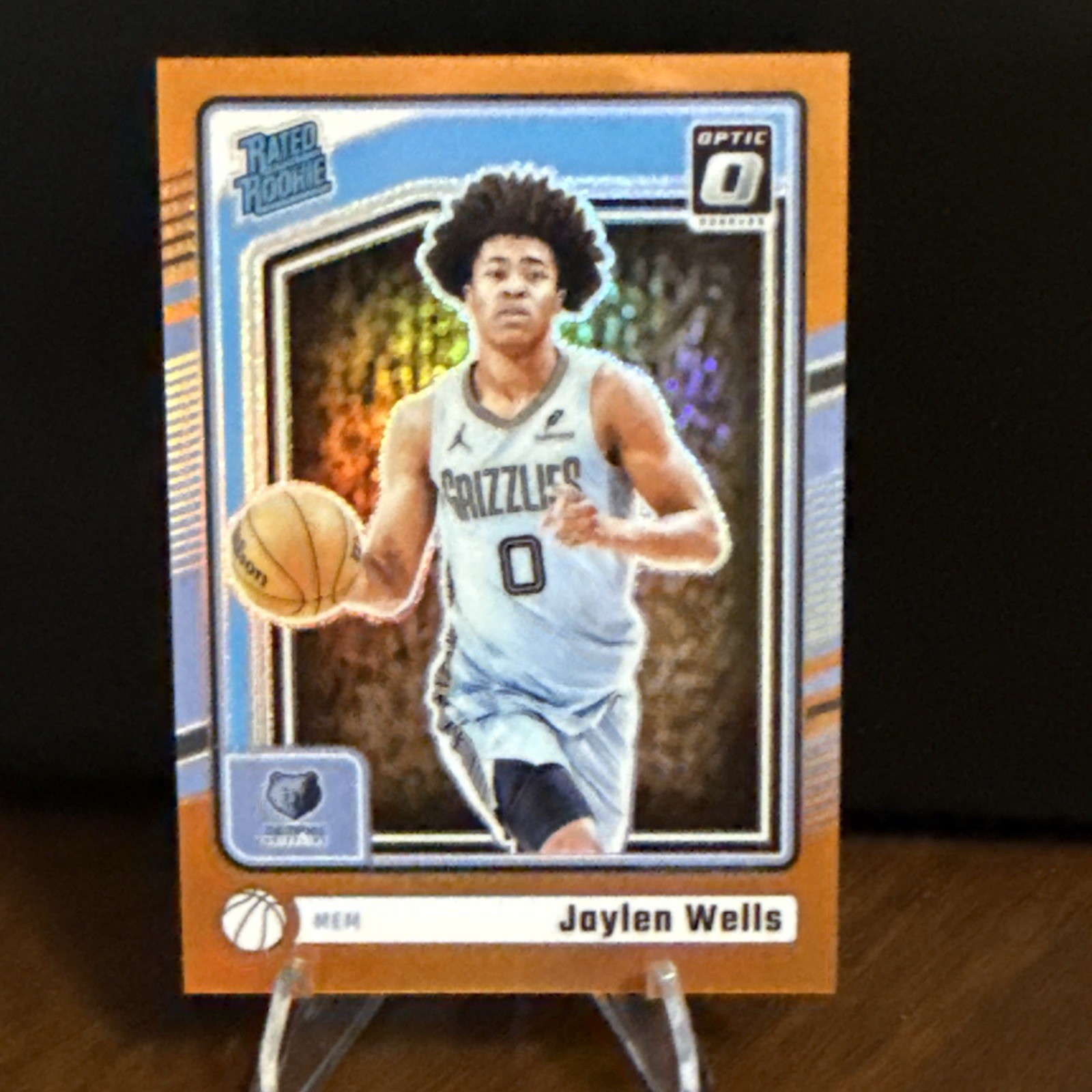 2024-25 Panini Donruss Optic - Rated Rookie Jaylen Wells #252 Orange Prizm /175