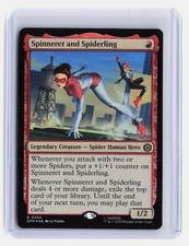 Spinneret and Spiderling MTG Marvel's Spider-Man #94 Rare,Foil Leg Creature
