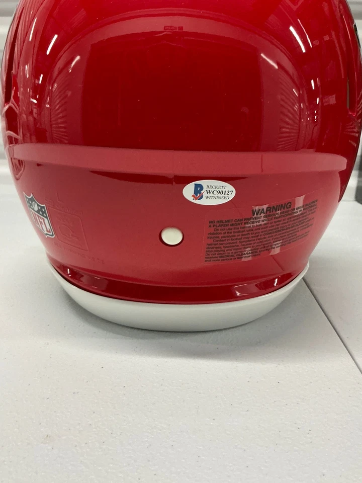 托尼·冈扎莱斯签名名人堂镶嵌正品酋长全尺寸头盔带证书 — 第 4/4 张图片