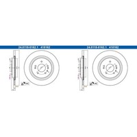 2X ATE Bremsscheiben 314Mm BelÜFtet Hinten Passend FüR Hyundai Santa | 24.0118-0