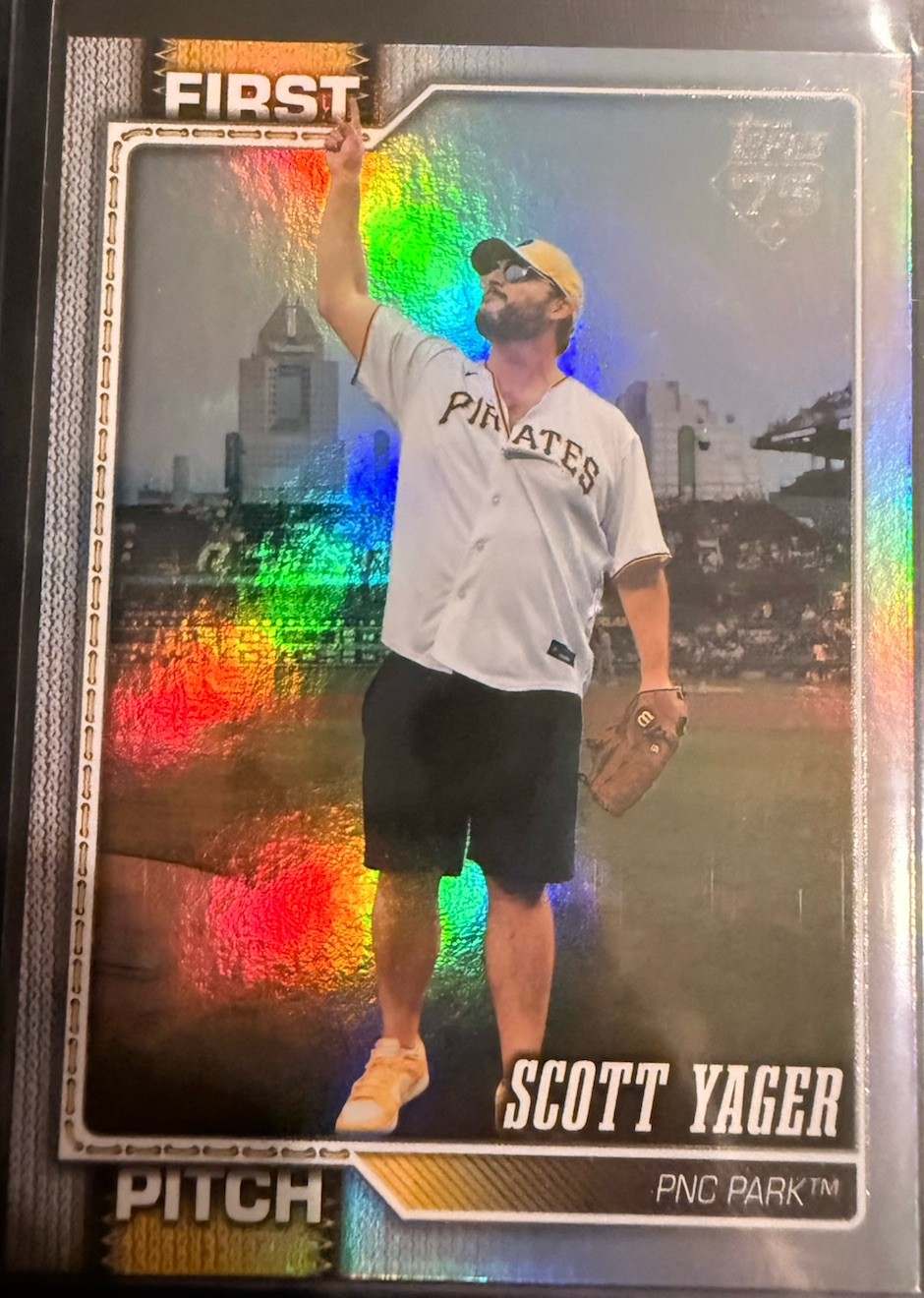 Topps 2026 Series Two First Pitch Scott Yager Pittsburgh Pirates Insert #FP-13