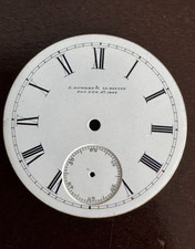 VINTAGE 18 N SIZE E. HOWARD SERIES IV POCKET WATCH ROMAN PORCELAIN DIAL