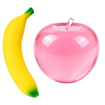 2 Stück Jumbo Squishies und Obst Squishy Set, zwei große weiche Schaum rosa, gelb 