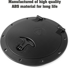 8'' Black Deck Plate Kit Deck Hatch with Storage Bag for Fishing Kayak Boating