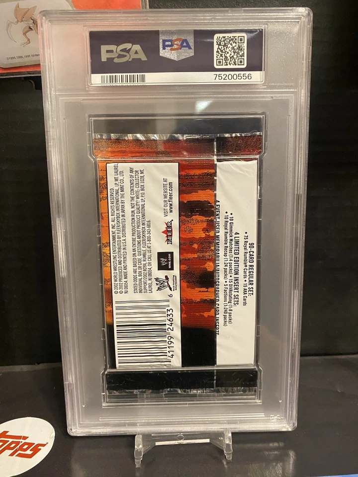 Fleer Royal Rumble Pack 2002 PSA 8 Cena Orton Batista Lesnar año novato Foto 2 de 4