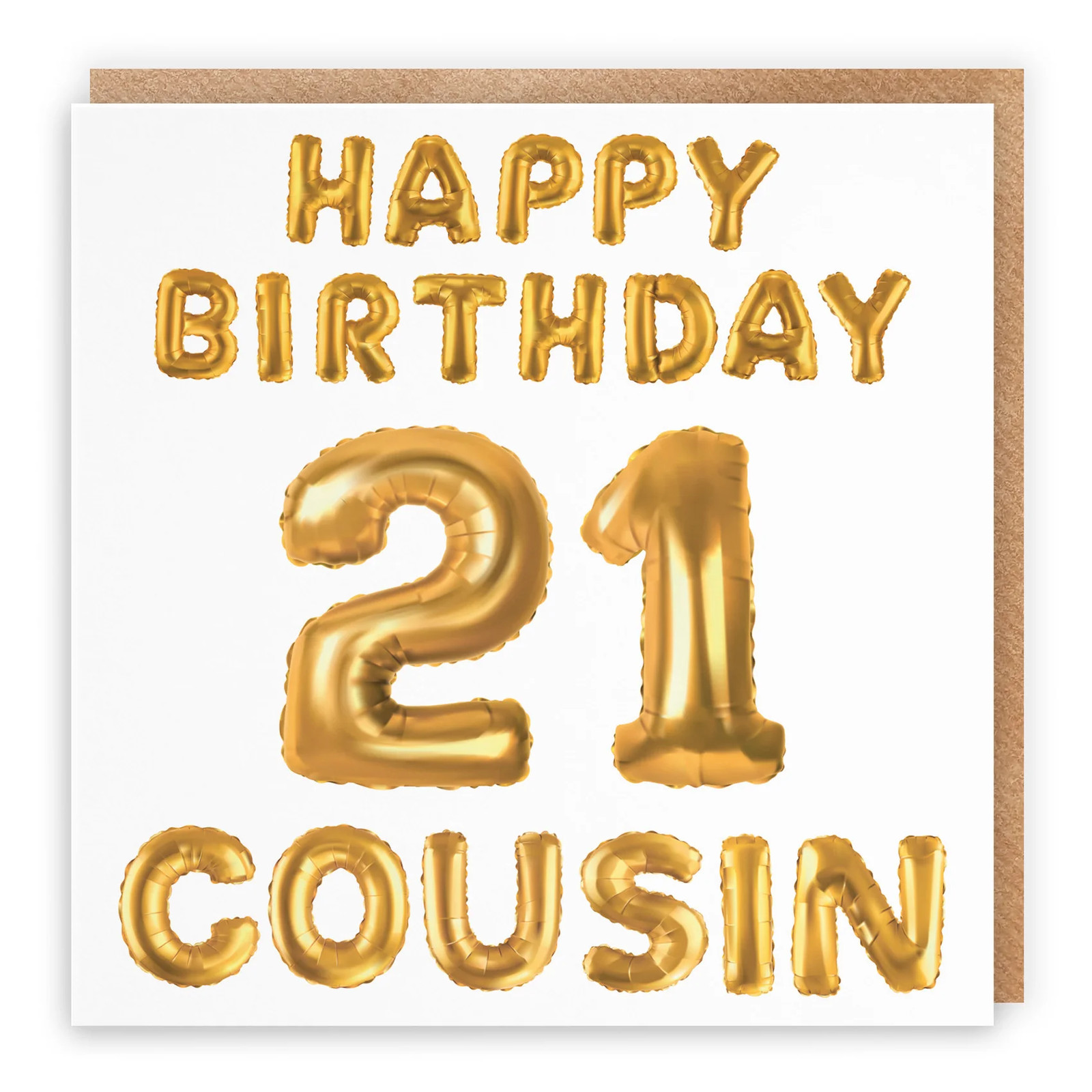 21st Cousin Birthday Card Balloon