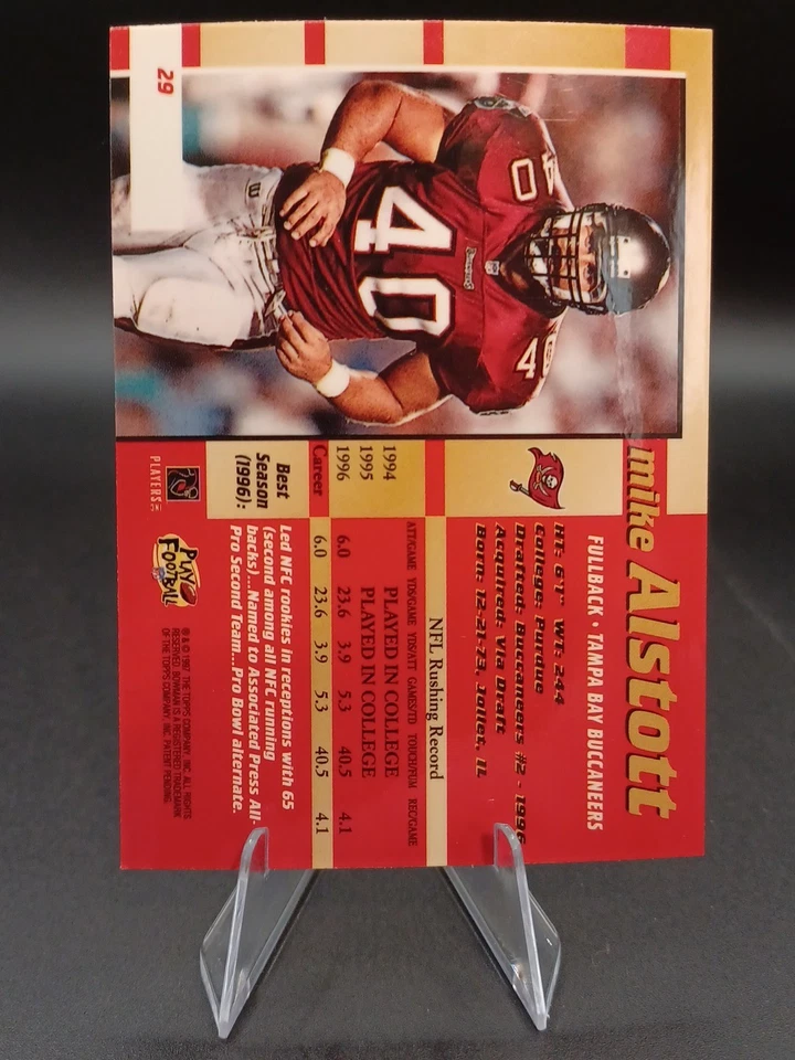 1997 Bowman's Best Mike Alstott #29 Tampa Bay Buccaneers - Image 2 of 2