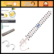 High Gain 18dBi Yagi WiFi Antenna 2.4GHz Booster RP-SMA Connector for Router/Cam