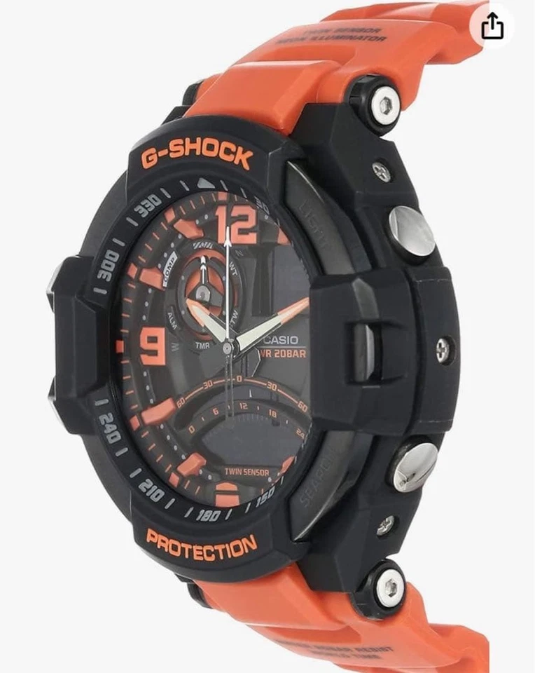Casio G-Shock Gravitymaster Doble Sensor GA-1000-4A Naranja Nuevo Tarifas de Aduana de EE. UU. Foto 2 de 4