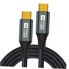 USB C to USB C Monitor Cable-8K 60Hz USB C Display Cable-100W PD Fast 1.6FT