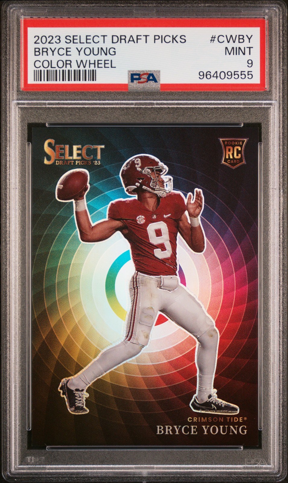 2023 Panini Select Draft Picks Color Wheel #CWBY Bryce Young PSA 9