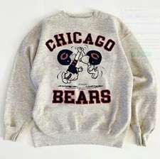 Chicago Bears Cartoon retro graphic ash Sweatshirt Men Women S-5XL