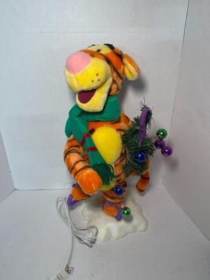 1996 Telco Creations Disney Pooh Tigger Christmas Animated Figure