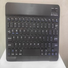 10 Inch Wireless Bluetooth Keyboard For Phone Tablet PC Rechargeable Black