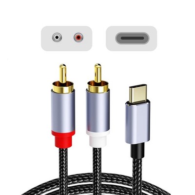 Cinch auf USB C Audio Interface - 1M 2RCA C (Stecker) - 2RCA (Stecker) 