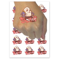 Humpty Dumpty Egg Man Fairy Tale Temporary Tattoo Fake Body Art