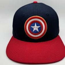 Marvel Captain America Shield Snapback Hat Men's One Size Fits Most Adjustable