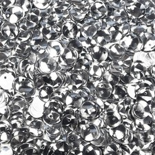 10mm Top Hole Sequins Silver Metallic Bubble Made in USA