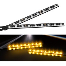 2pcs Waterproof Flexible Amber Led Light Strip 12v 9-5050-smd Led Strip For ...
