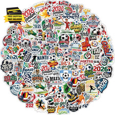 Soccer Stickers, 100 PCS Soccer Stickers for Kids, Soccer Party Favors, Vinyl Wa