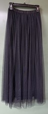 90's/y2k Black Maxi Skirt Jersey Tulle Dark Fairy Grunge Whimsigoth Witchy S