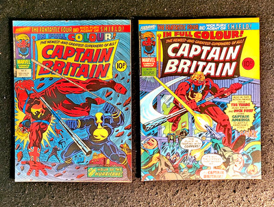 CAPTAIN BRITAIN #3 + 4 (Marvel UK 1976) F Chris Claremont Jim Steranko