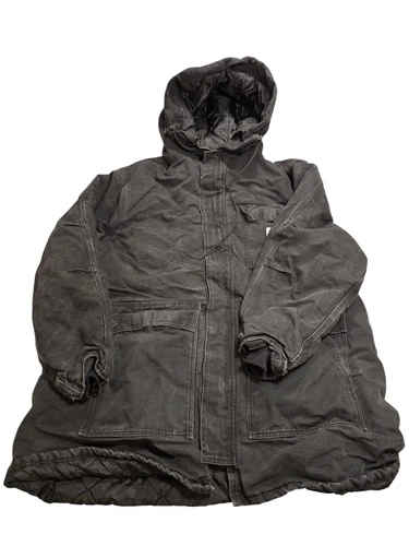 VETEMENTS Giacca foderata trapuntata vintage anni 90 Carhartt CQ385 cappotto con cappuccio lavoro nero 3XL