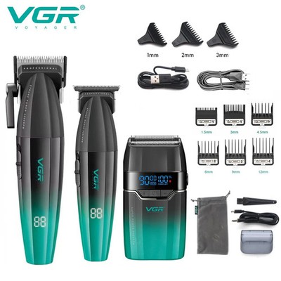 VGR Hair Trimmer Professional Barber Cordless Clipper Electric Hair Cutting Mach