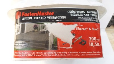 FASTENMASTER FMTHDCLIP-200 UNIVERSAL HIDDEN DECK FASTENING BLACK, ''READ''
