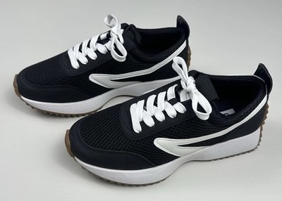 Dolce Vita BYNX Platform Sneakers Women s Size 8 Black White Mesh NWOB