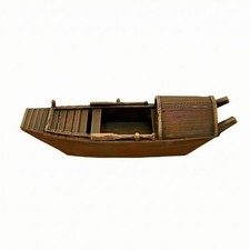 Wooden Boat Ornament Weathered Miniature Traditional Boat Mini
