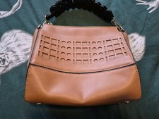 MANGO Brown Barrel Bag With Detachable Shoulder Strap