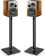 PERLESMITH Universal Floor Speaker Stands 26 Inch for Surround Sound, Black