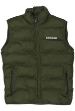 Napapijri Weste Herren ärmellose Jacke Steppweste Anzugweste Gr. M Grün #3ileoa0