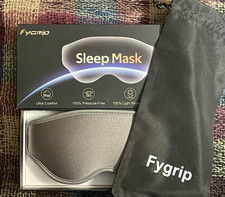 Fygrip Sleep Mask Men/Women Ultra Comfort 100 Pressure-Free  Light Block NIB