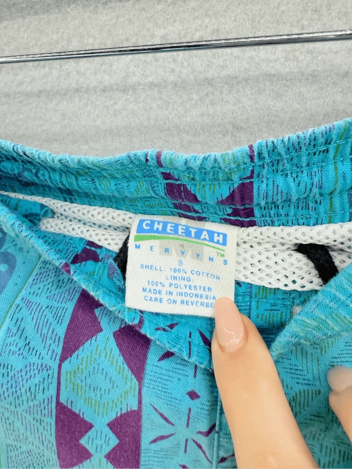 Винтажный Cheetah Mervyns мужской синий фиолетовый шнурок плавки шорты маленький - Изображение 4 из 4