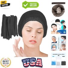 Disposable Bouffant Caps, 21inches Hair Net, Elastic Dust Cap for Food Servic...